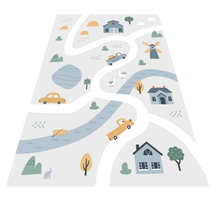 Tapis vinyle autouroute conception de route ludique - TenStickers