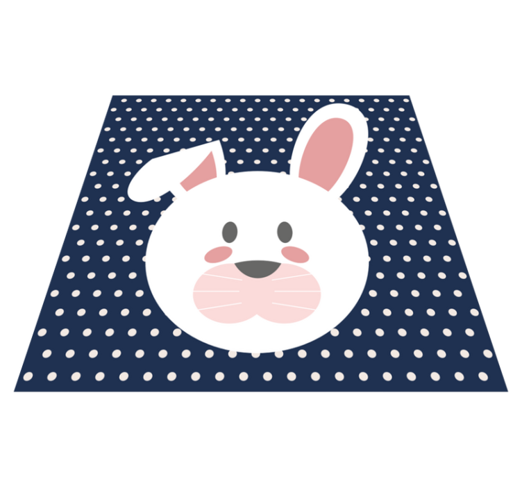 Tapis vinyle bébé motif de lapin fantaisiste - TenStickers