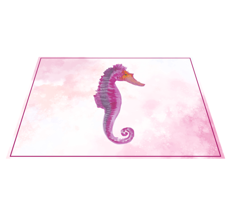 Tapis vinyle animal illustration d'hippocampe - TenStickers