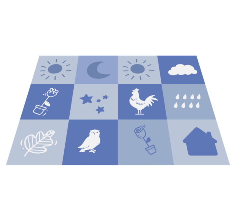 Tapis vinyle pour enfants damier de crèche - TenStickers