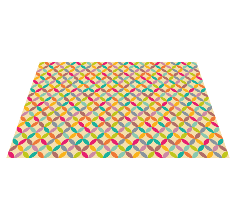 Tapis vinyle géométrique coloré géométrique - TenStickers