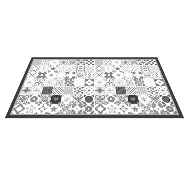 Tapis vinyle carreaux de ciment Trujillo gris - TenStickers