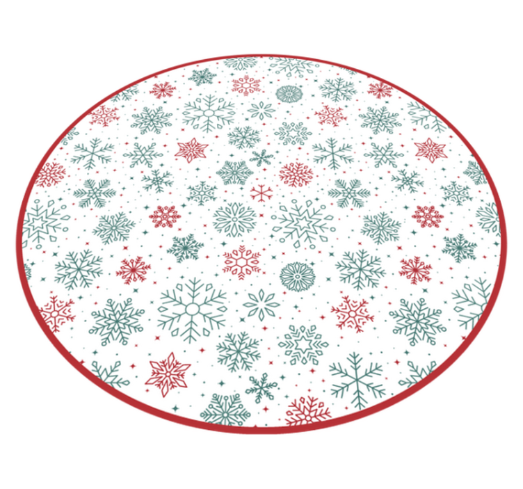 Tapis vinyle noël cocarde de flocon de neige - TenStickers