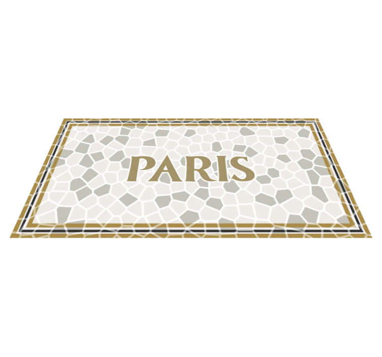 Tapis vinyle personnalisé motif nid d'abeille paris - TenStickers