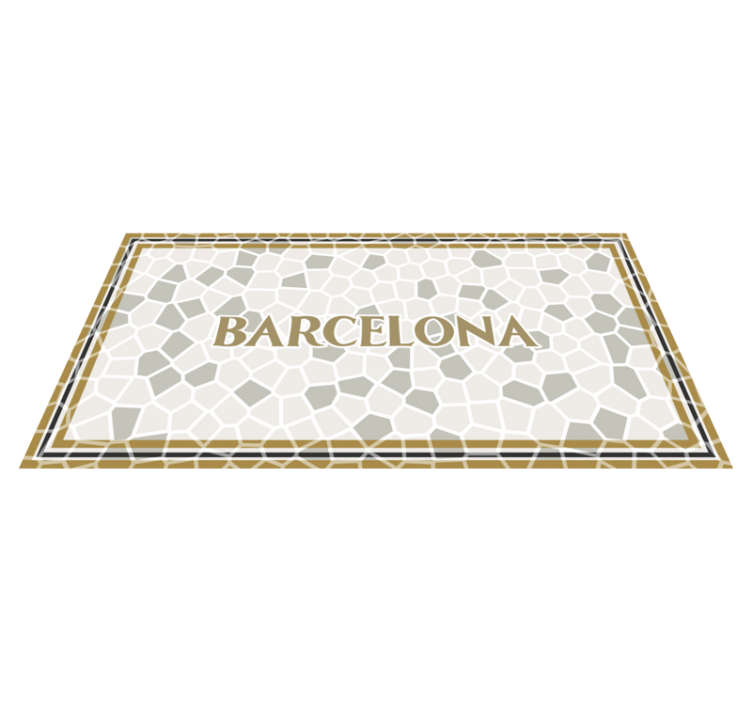 Tapis mosaique vinyle motif géométrique de barcelone - TenStickers
