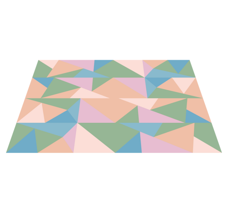 Tapis vinyle géométrique triangles pastels - TenStickers