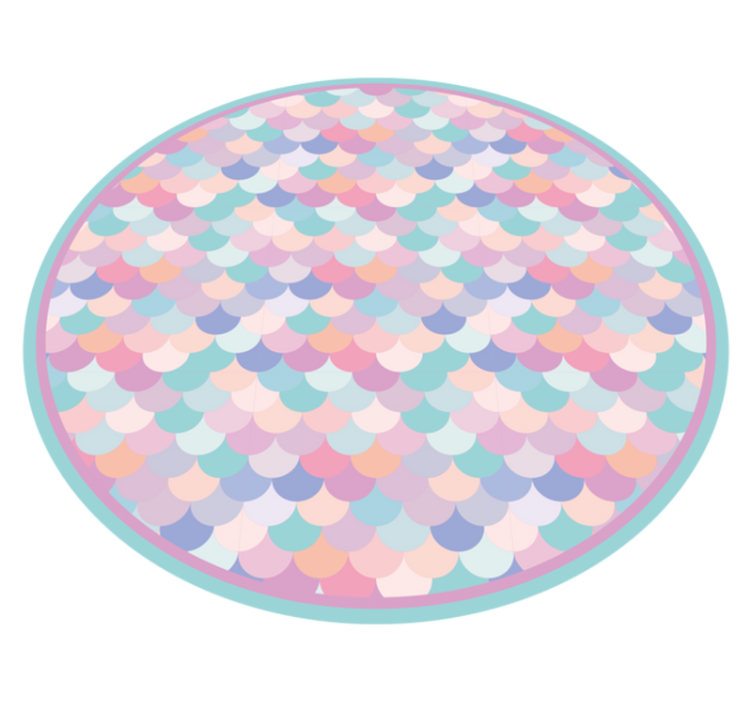 Tapis vinyle rayures motif écailles de sirène - TenStickers