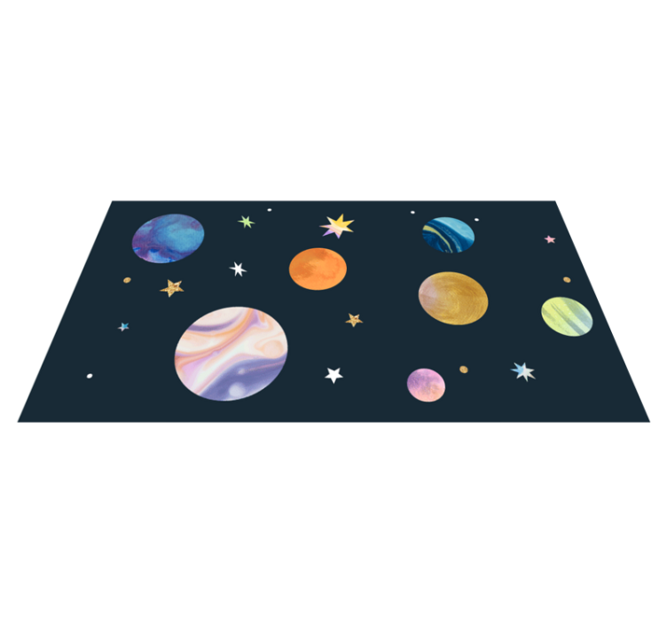 Tapis vinyle étoile espace cosmique et planètes - TenStickers