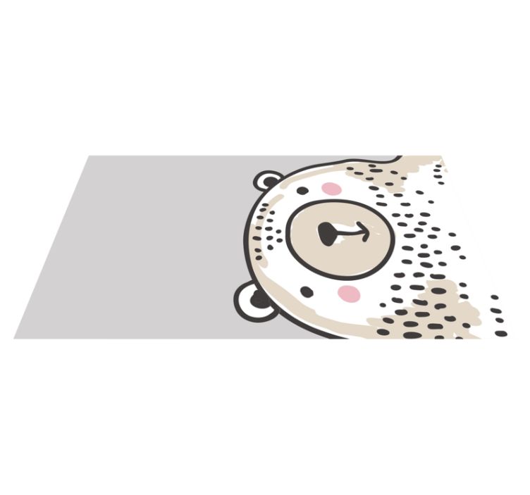 Tapis vinyle bébé forme du visage d'un ours - TenStickers