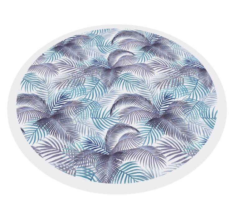 Tapis vinyle plantes motif de feuille de palmier - TenStickers