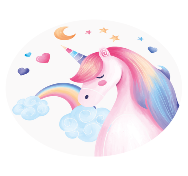 Tapis vinyle autres tapis fantaisie de licorne - TenStickers