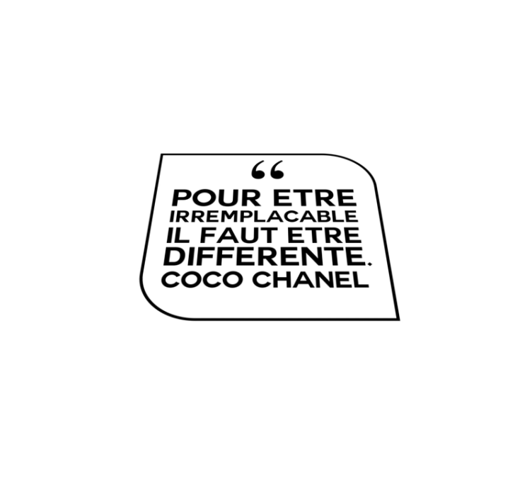 Tapis vinyle citation citation inspirante de Chanel - TenStickers