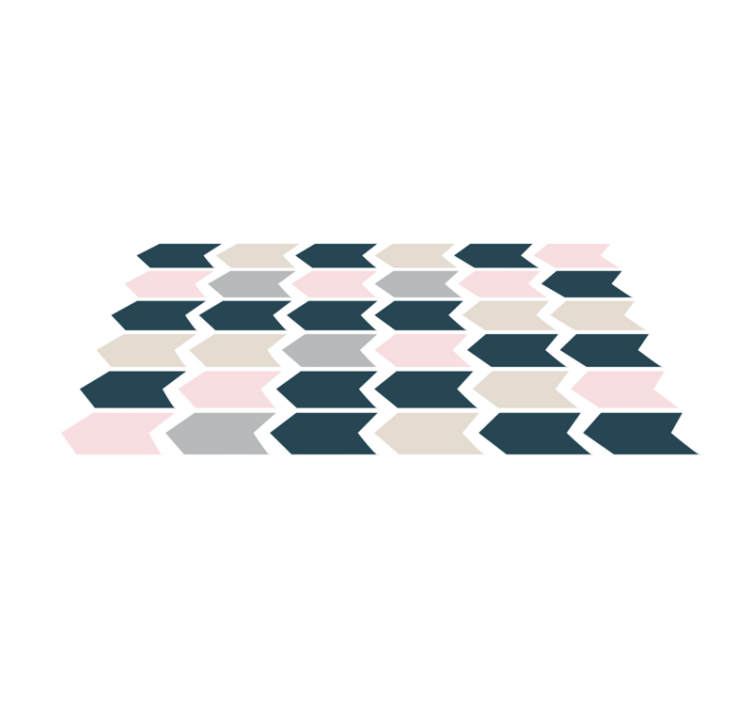 Tapis vinyle géométrique flèches colorées - TenStickers