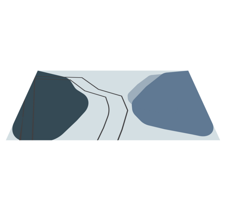 Tapis vinyle géométrique lignes de contour abstraites - TenStickers