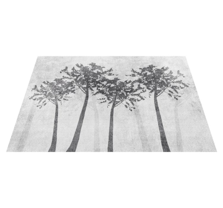 Tapis vinyle nature forêt, silhouette - TenStickers