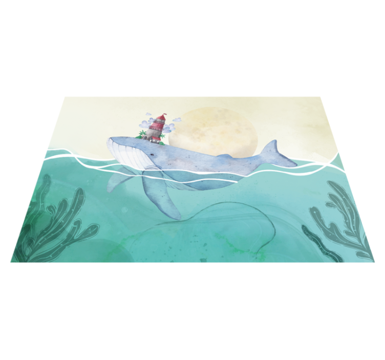 Tapis vinyle pour enfants vie océanique fantaisiste - TenStickers