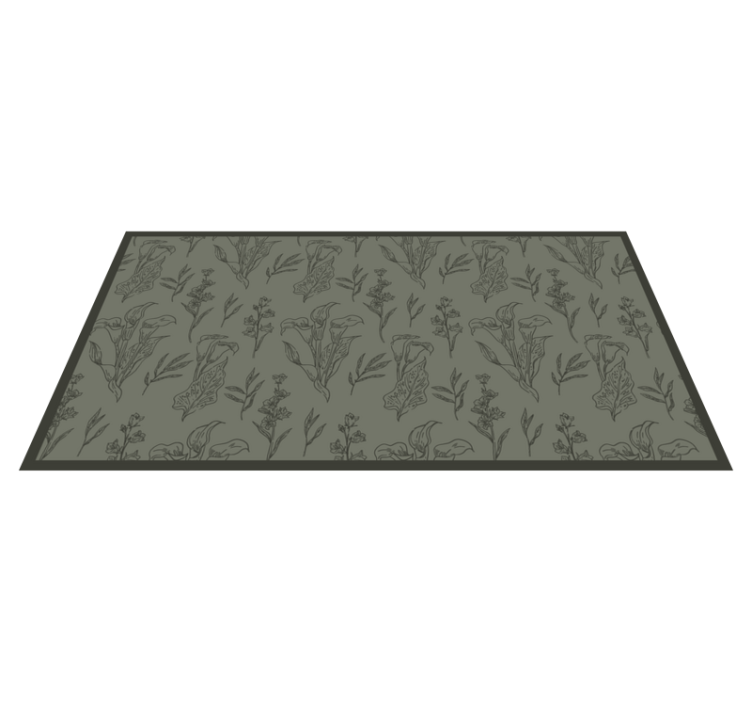 Tapis vinyle plantes illustrations botaniques - TenStickers