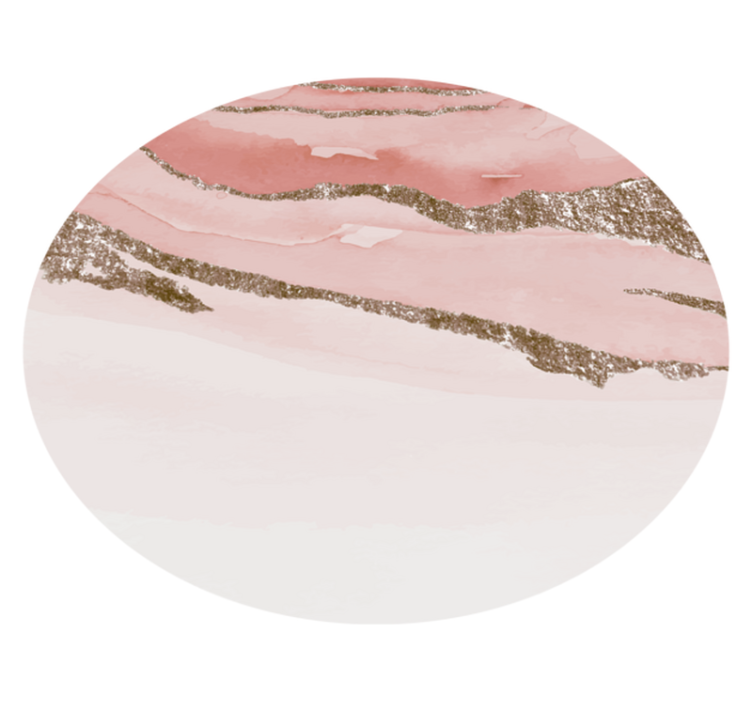 Tapis vinyle rond rose abstrait - TenStickers