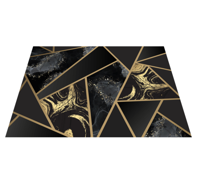 Tapis vinyle géométrique motif marbre et formes - TenStickers