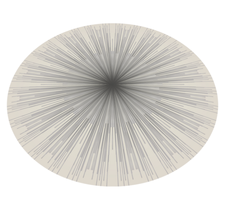 Tapis vinyle circulaire lignes minimalistes - TenStickers