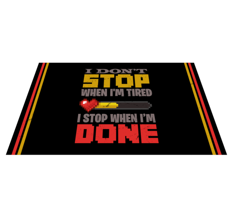 Tapis vinyle citation couleurs vives motivantes - TenStickers
