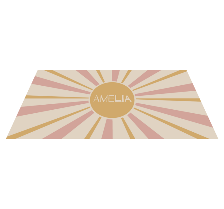 Tapis vinyle personnalisé soleil couleur pastel - TenStickers