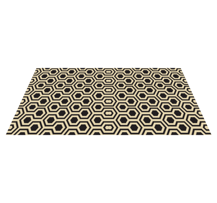 Tapis vinyle beige motif ruche - TenStickers