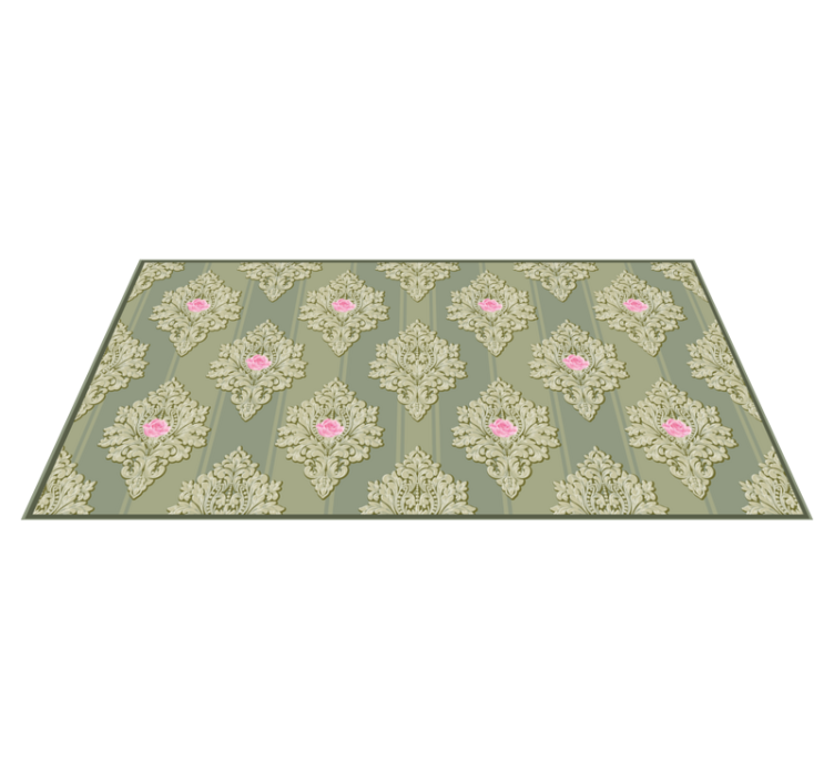 Tapis vinyle vintage fleurs style victorien - TenStickers