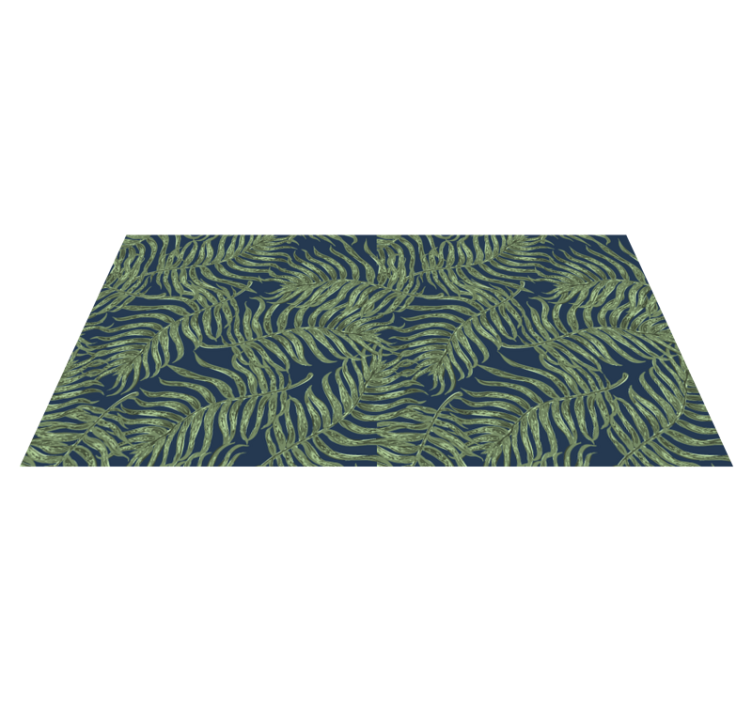 Tapis vinyle plantes motif de feuilles exotiques - TenStickers
