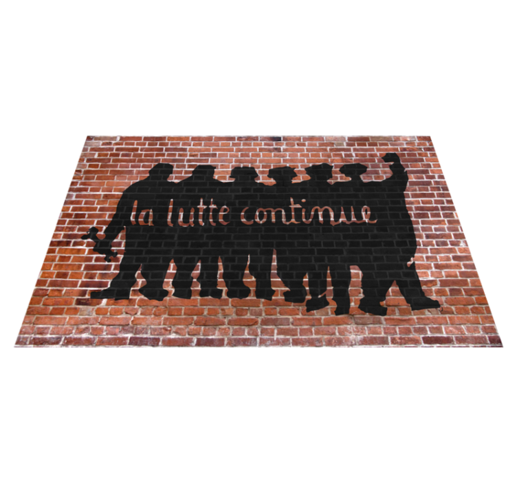 Tapis vinyle moderne La lutte continue 68 - TenStickers