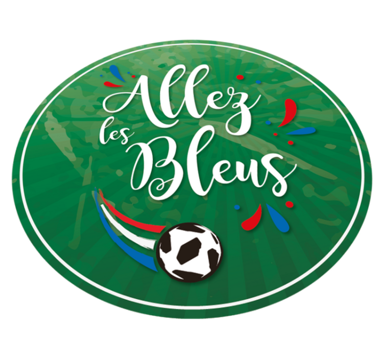 Tapis vinyle chambre allez les bleus - TenStickers