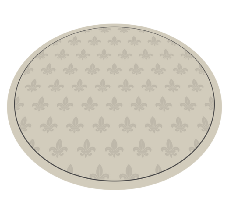 Tapis vinyle salon Fleur de lys - TenStickers
