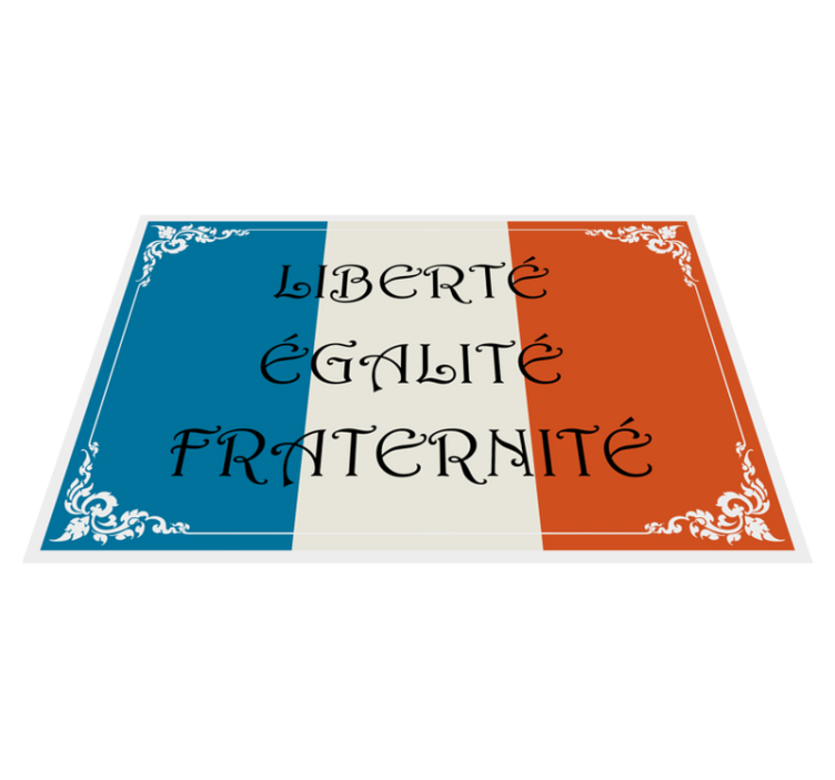 Tapis vinyle citation Devise française - TenStickers