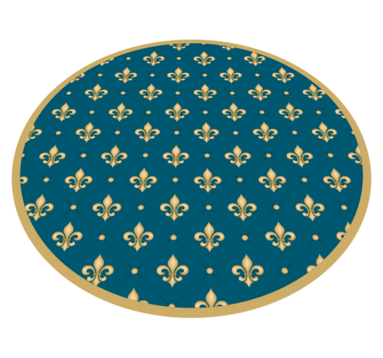 Tapis vinyle salon Fleurs Antique Baroque - TenStickers