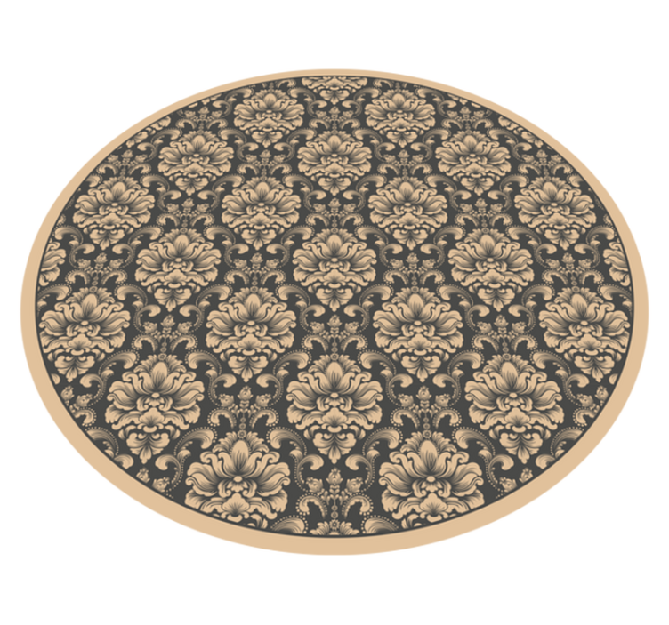 Tapis vinyle rétro Design golden baroque - TenStickers