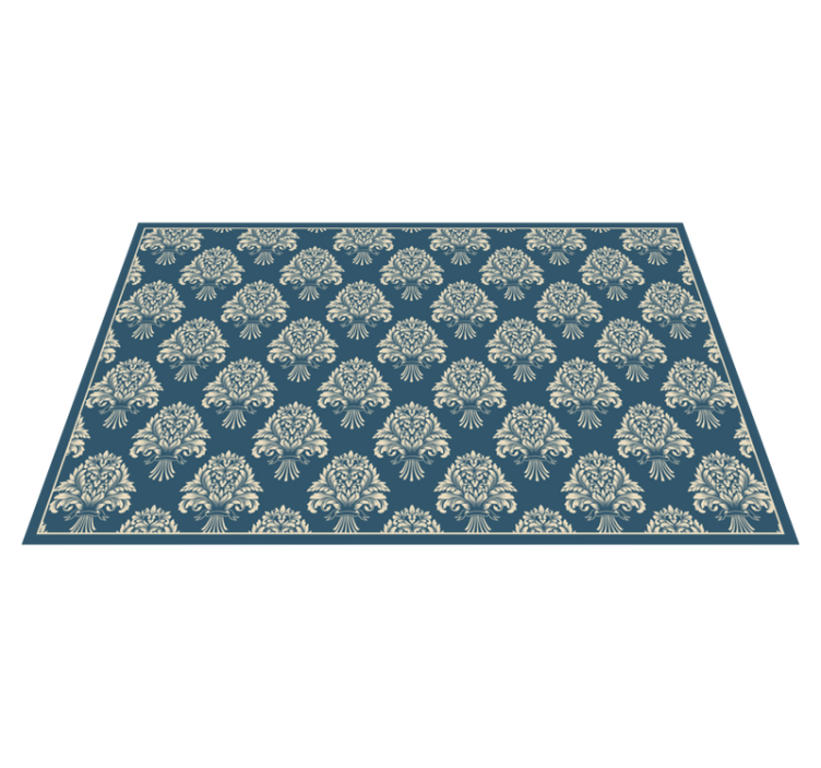 Tapis vinyle rétro Baroque flower design - TenStickers