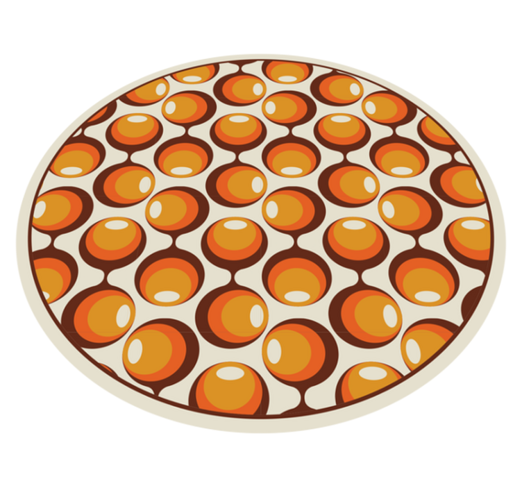 Tapis vinyle géométrique Semi oblong shape - TenStickers