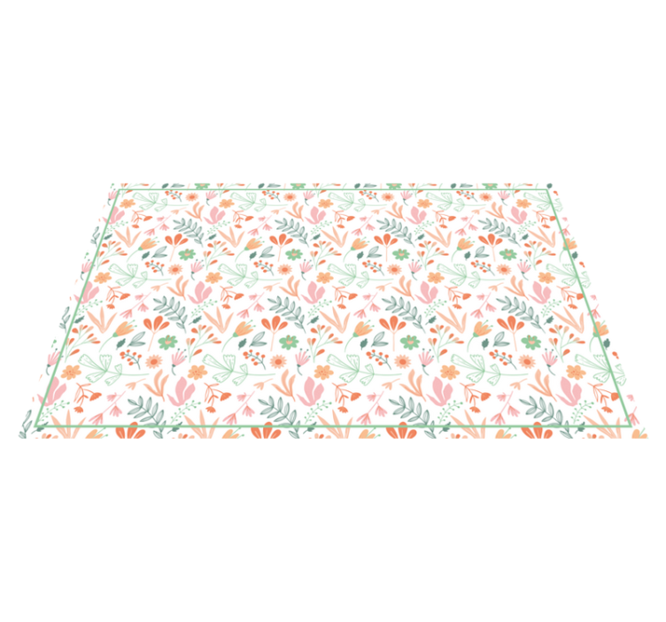 Tapis vinyle délicates fleurs des champs - TenStickers