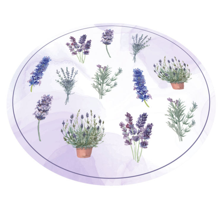 Tapis vinyle chambre motifs provençaux - TenStickers