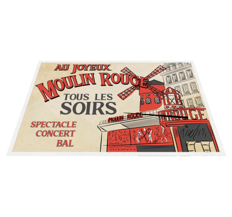 Tapis vinyle rétro le moulin - TenStickers