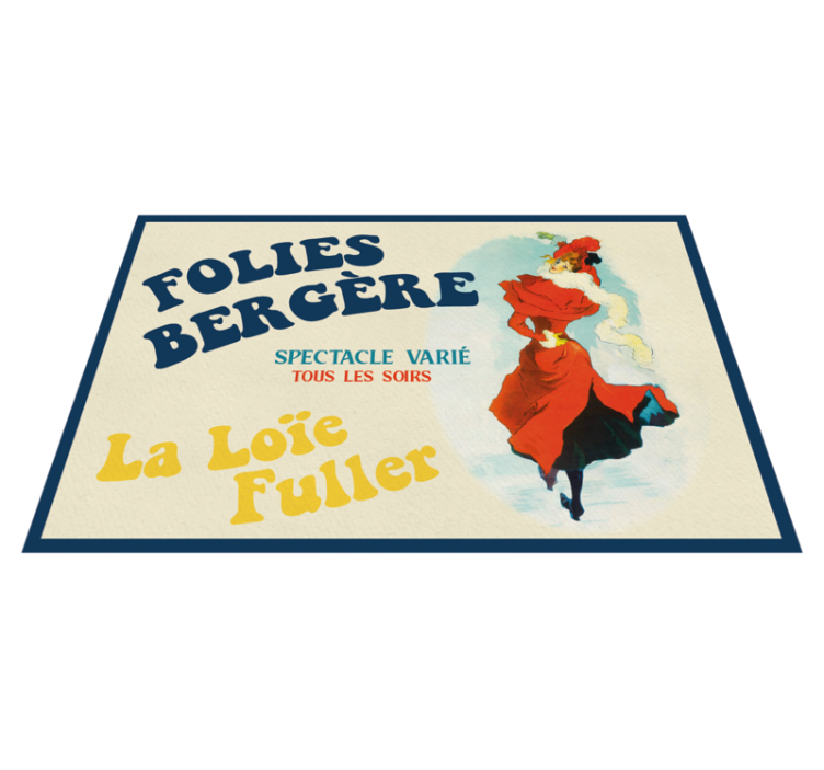 Tapis vinyle rétro folies bergère - TenStickers