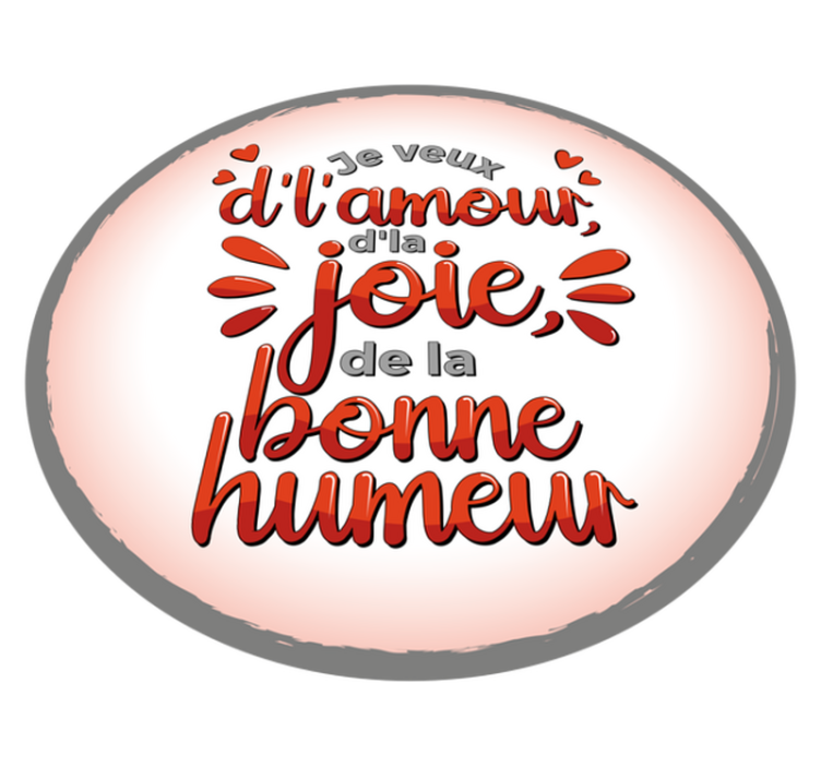 Tapis vinyle rond paroles de chanson Je veux - TenStickers