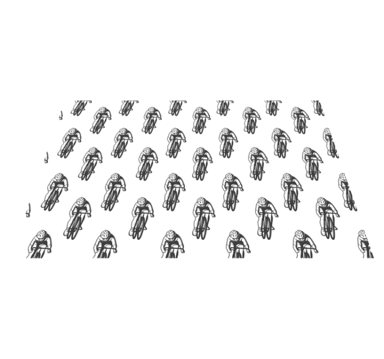 Tapis vinyle modèle de cyclistes - TenStickers