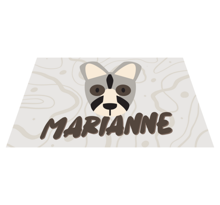 Tapis vinyle dessin Genette personnalisable - TenStickers