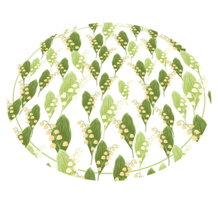 Tapis vinyle salon motif muguet - TenStickers