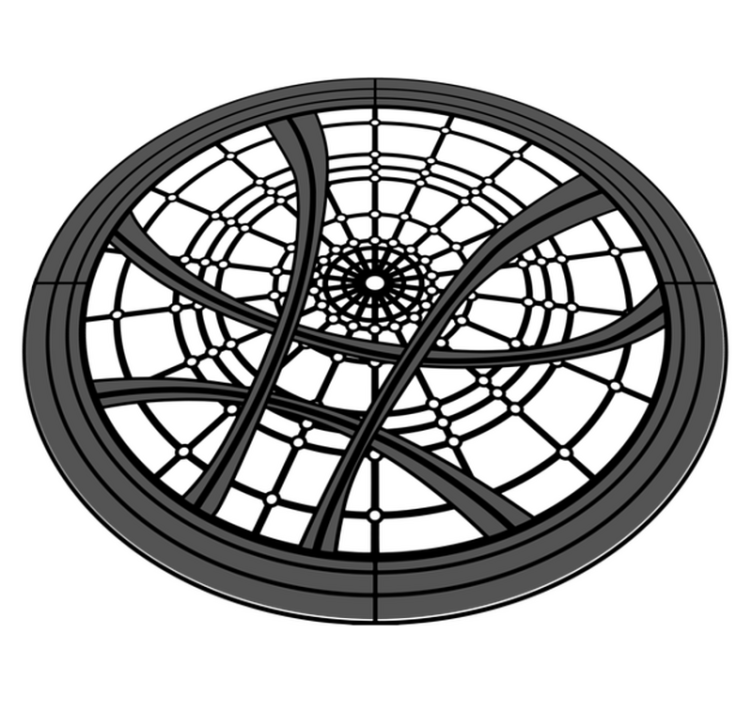 Tapis vinyle rond fenêtre M. l'Étrange - TenStickers