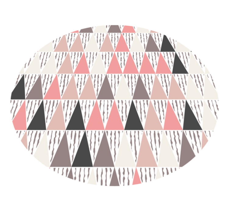 Tapis vinyle rond design colorés avec triangles - TenStickers
