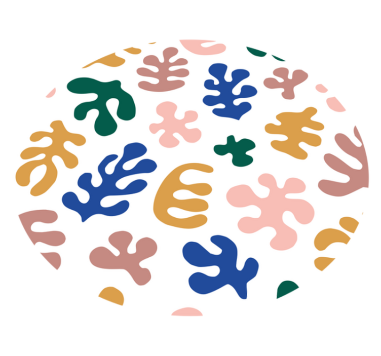 Tapis vinyle rond chambre abstrait coloré - TenStickers