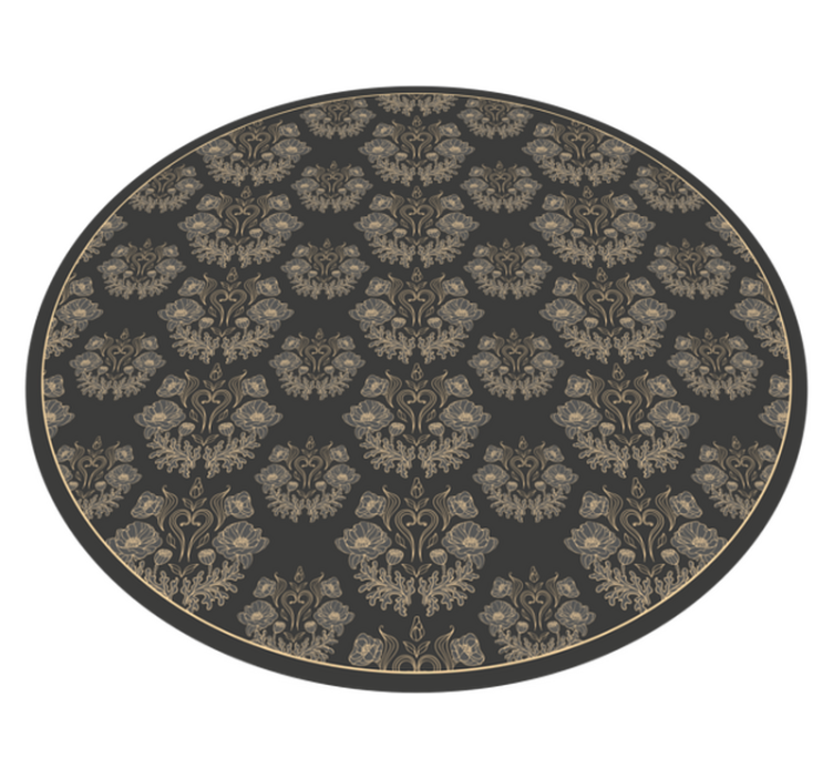 Tapis vinyle rond rétro motif gothique - TenStickers