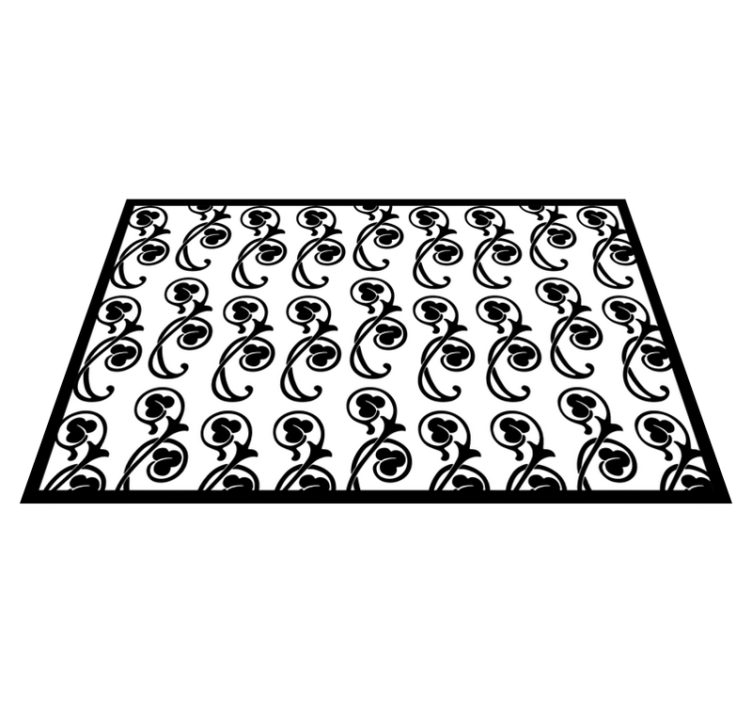 Tapis vinyle rétro feuilles gothiques - TenStickers